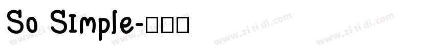 So Simple字体转换